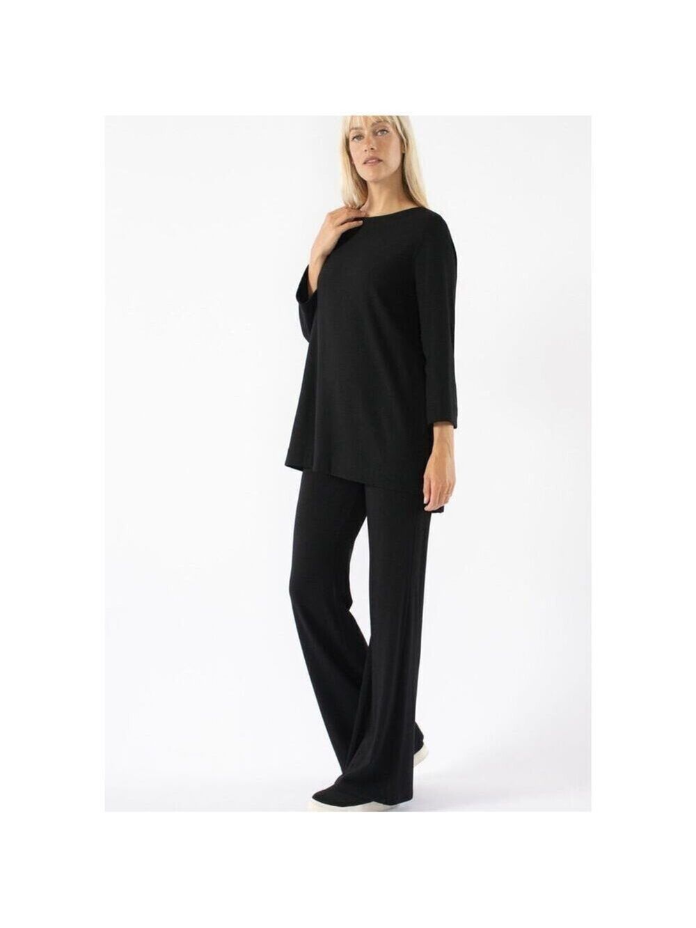 Capote Lily Boatneck Tunic Top Soft Bamboo Fleece Oversized Capsule Quiet Luxury